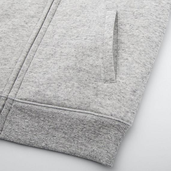 Áo nỉ lót lông cừu Uniqlo Kids Nhật Bản màu xám- 409246