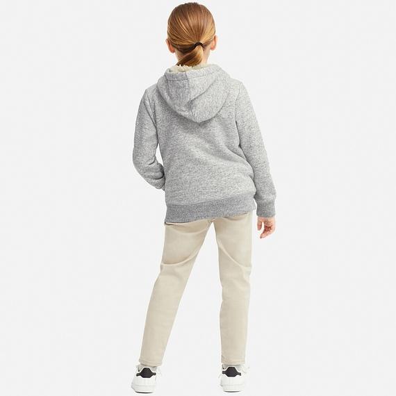 Áo nỉ lót lông cừu Uniqlo Kids Nhật Bản màu xám- 409246