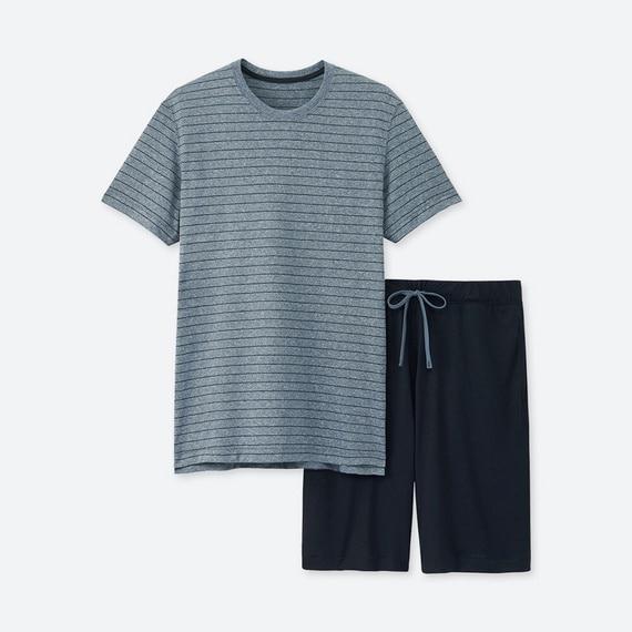 Bộ cộc mặc nhà Uniqlo nam cổ tròn Nhật-195778