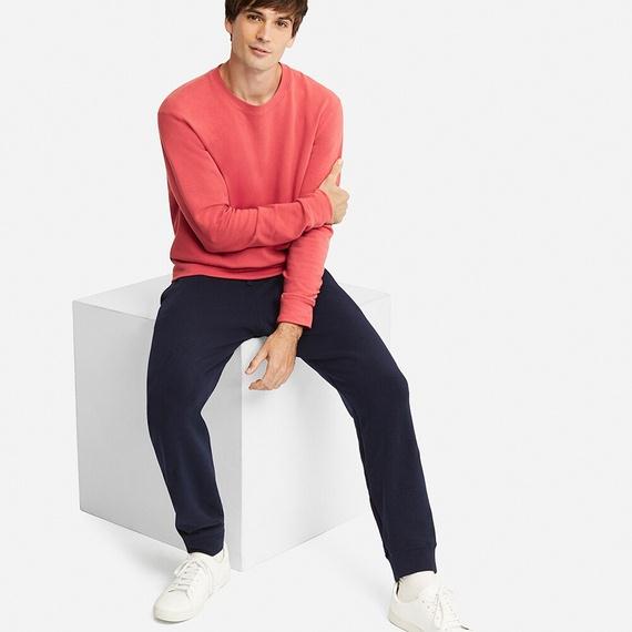 Bộ nỉ mặc nhà Uniqlo nam Nhật Bản màu hồng - 408801