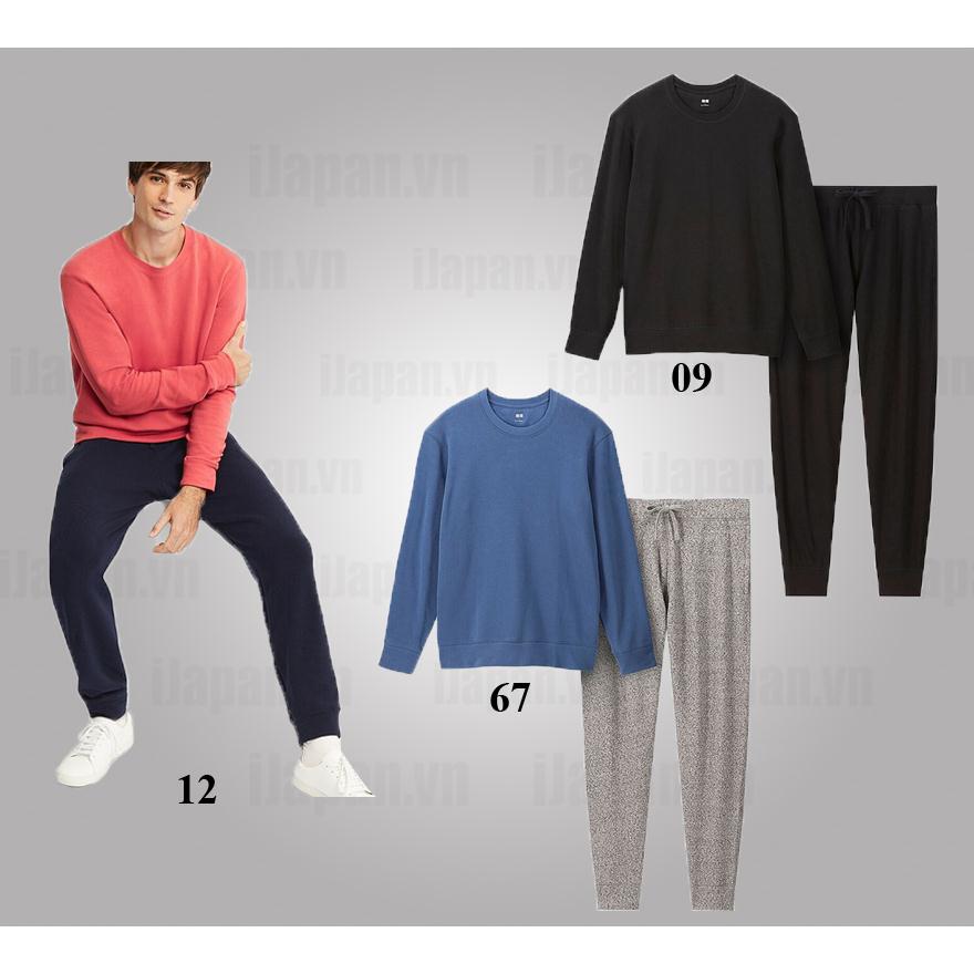 Bộ nỉ mặc nhà Uniqlo nam Nhật Bản màu hồng - 408801