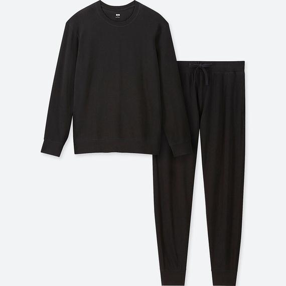 Bộ nỉ mặc nhà Uniqlo nam Nhật Bản màu hồng - 408801