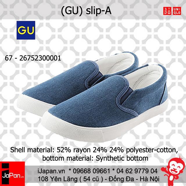 Giày lười slip-on denim GU Nhật cho nữ