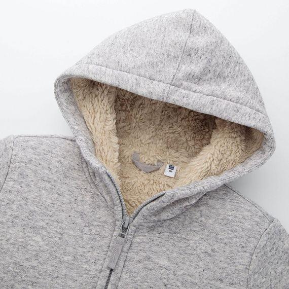 Áo nỉ lót lông cừu Uniqlo Kids Nhật Bản màu hồng - 409246