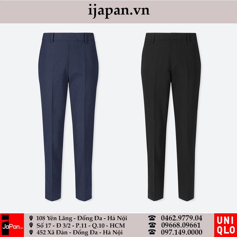 Quần Âu Uniqlo nữ cạp chun Nhật 2018 màu đen - 408202