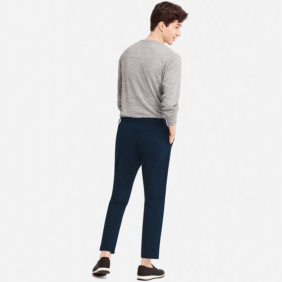 Quần âu nam Uniqlo cạp chun Nhật Bản màu đen - 408990
