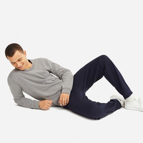 Bộ nỉ mặc nhà Uniqlo nam Nhật Bản màu xám - 408802