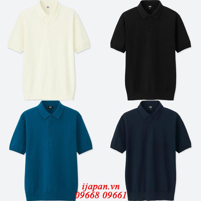 Áo phông polo Uniqlo nam Nhật Bản 2018 màu kaki - 408381
