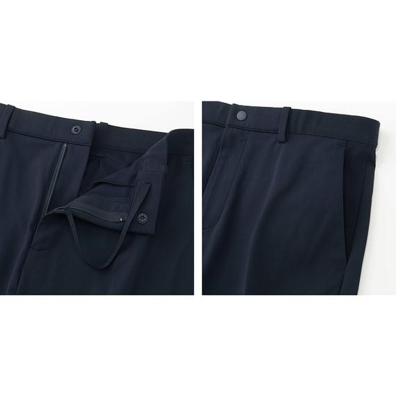Quần âu nam Uniqlo cạp chun Nhật Bản màu navy- 408990