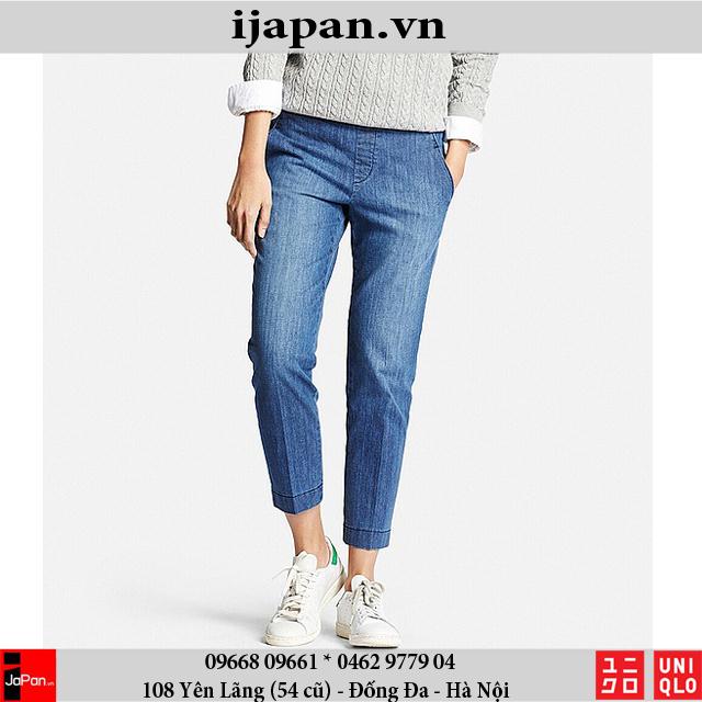 Quần bò denim dáng lửng Uniqlo nữ