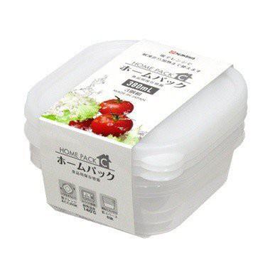 Set 3 hộp nhựa đựng thực phẩm Nakaya 380ml màu hồng, màu xanh, màu trắng