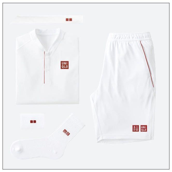 Bộ quần áo thể thao tennis, pickleball, gofl chính hãng Uniqlo Set 5 món Federer Wimbledon 2018