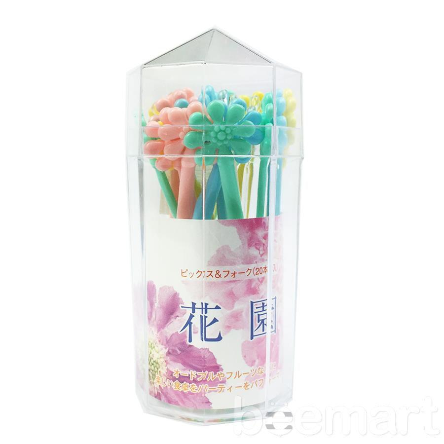 Hộp 20 dĩa ăn trái cây hình hoa