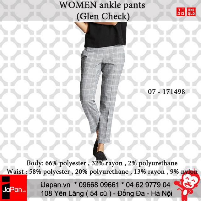 Quần âu nữ Uniqlo Nhật kẻ thời trang