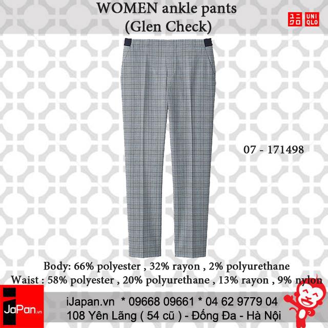 Quần âu nữ Uniqlo Nhật kẻ thời trang