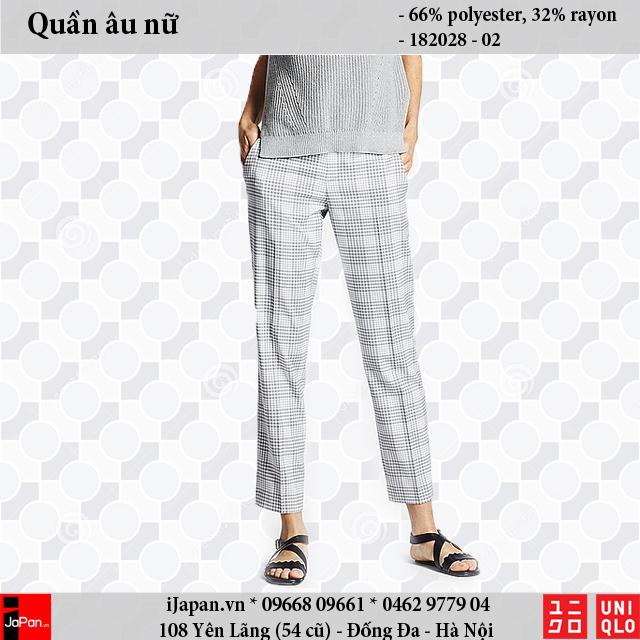 Quần âu nữ Uniqlo Nhật kẻ caro thời trang