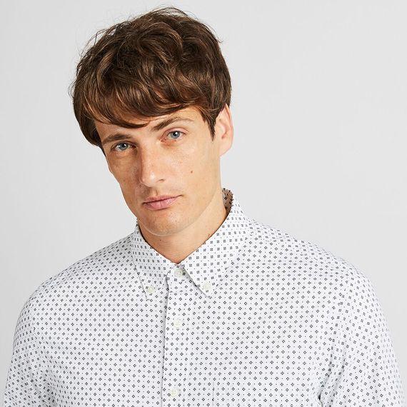 Áo sơ mi Uniqlo nam họa tiết Nhật Bản - 421179