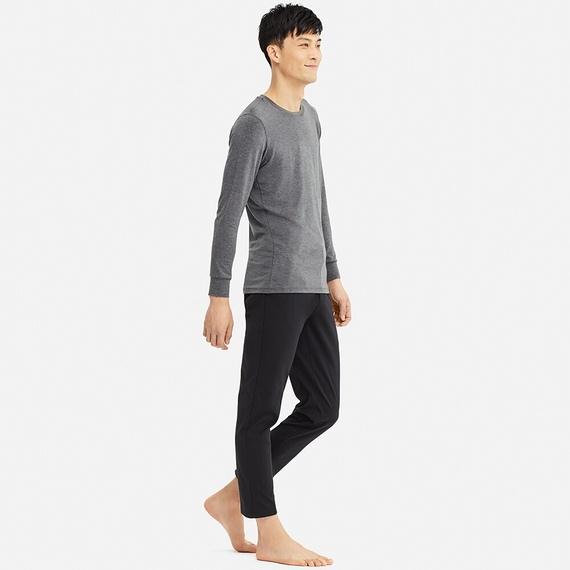 Áo giữ nhiệt Uniqlo nam cổ tròn Extra Warm 2019 màu xám sẫm - 408117