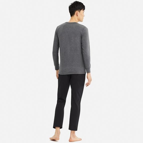Áo giữ nhiệt Uniqlo nam cổ tròn Extra Warm 2019 màu xám sẫm - 408117