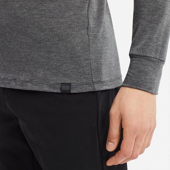 Áo giữ nhiệt Uniqlo nam cổ tròn Extra Warm 2019 màu xám sẫm - 408117