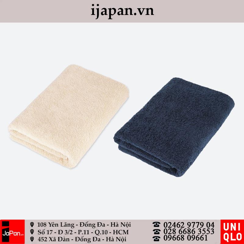 Khăn tắm Uniqlo cotton Nhật Bản màu navy- 404883