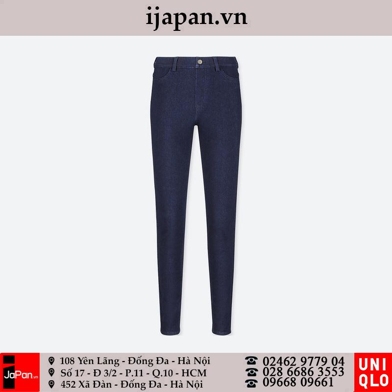 Quần legging denim Uniqlo nữ Nhật Bản màu xanh - 405283