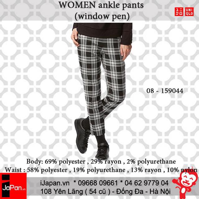Quần âu nữ Uniqlo Nhật kẻ caro thời trang