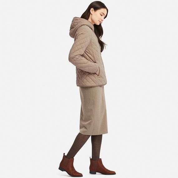 Áo lông cừu Uniqlo trần trám 2019 nữ màu xanh sẫm- 409106