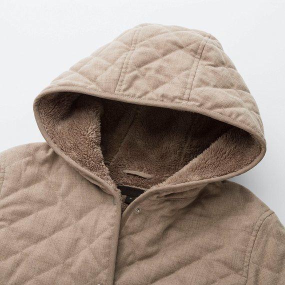 Áo lông cừu Uniqlo trần trám 2019 nữ màu xanh sẫm- 409106