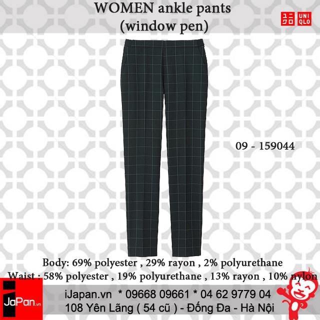Quần âu nữ kẻ Uniqlo