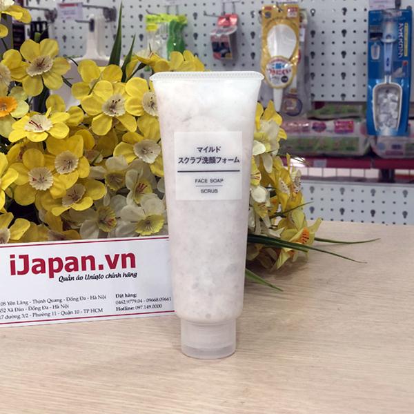 Sữa Rửa Mặt Kiêm Tẩy Tế Bào Chết Muji Face Soap Scrub