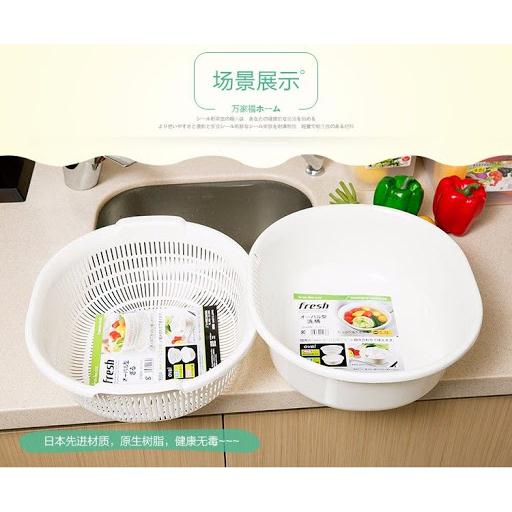 Bộ set 2 rổ nhựa, chậu nhựa 5.3L