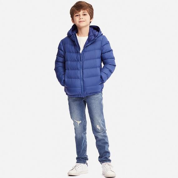 Áo phao Uniqlo bé trai 2019 xanh biển- 409219