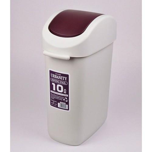 Thùng đựng rác 10L nắp xoay màu nâu
