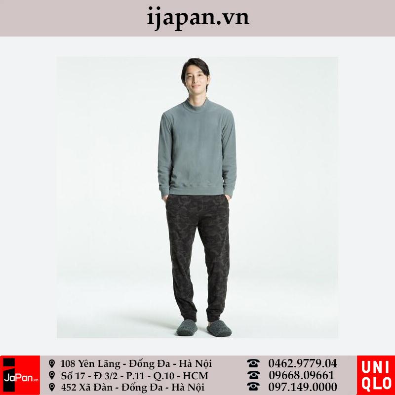 Bộ nỉ nam Uniqlo nam cổ tròn Nhật Bản