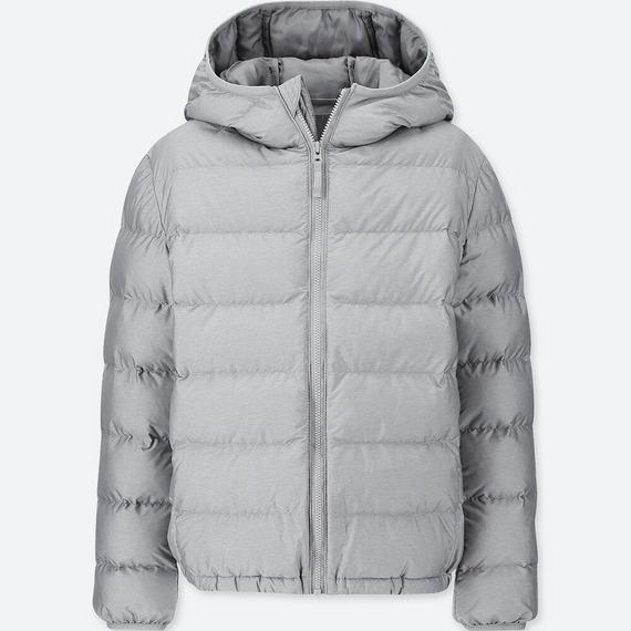 Áo phao Uniqlo bé trai 2019 xám- 409219