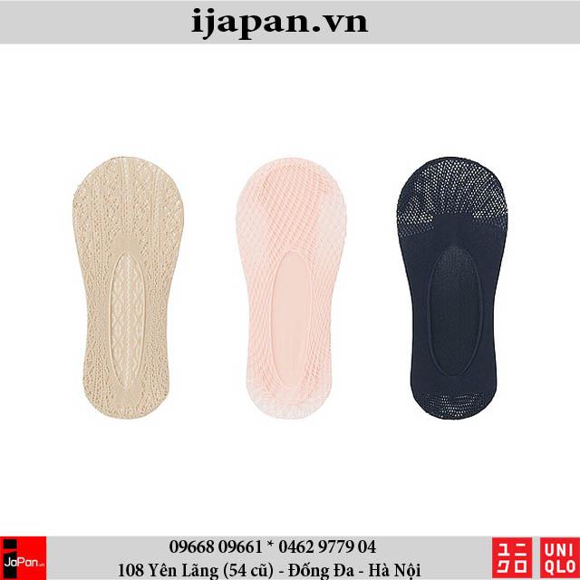 Set 3 tất lười cotton ren nữ Uniqlo
