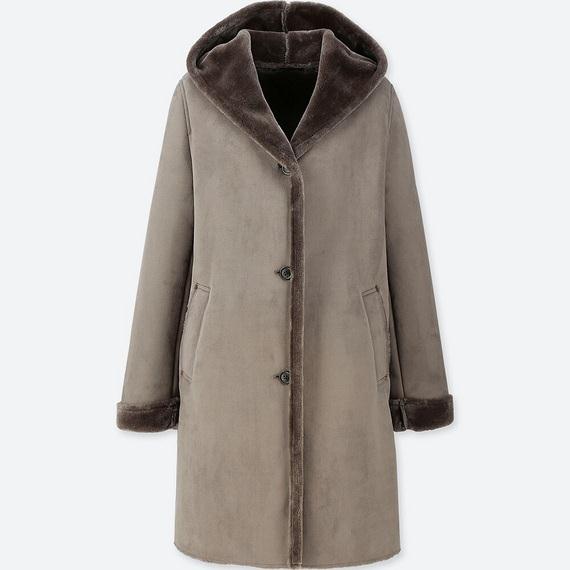 Áo da lộn Uniqlo nữ dáng dài 2019 - 409857