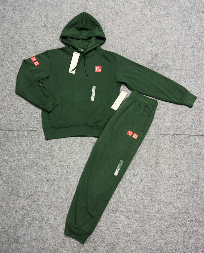 Bộ quần áo nỉ thể thao tennis, pickleball chính hãng Uniqlo có mũ chui đầu - 455395-451648