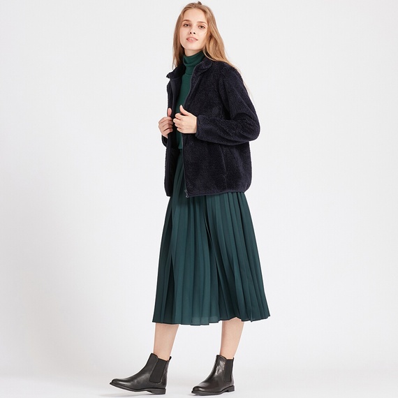 Áo lông cừu Uniqlo nữ Nhật Bản màu be - 418242