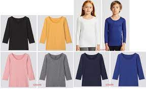 Áo giữ nhiệt Uniqlo Kids màu xanh biển - 420490