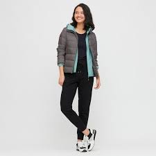 Áo lông vũ có mũ Women màu navy 429454