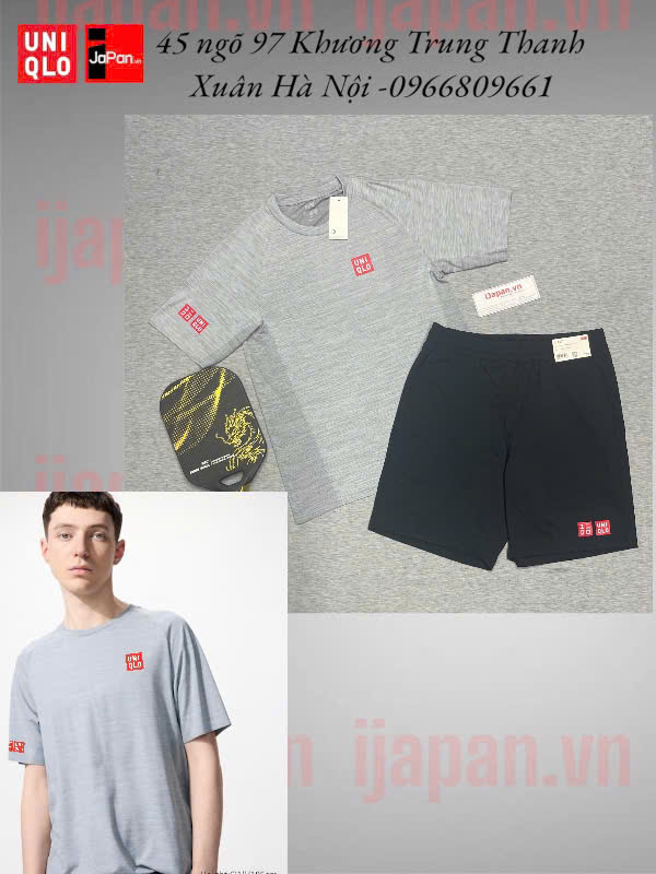 Áo thể thao tennis, pickleball cổ tròn chính hãng Uniqlo 2025-475360