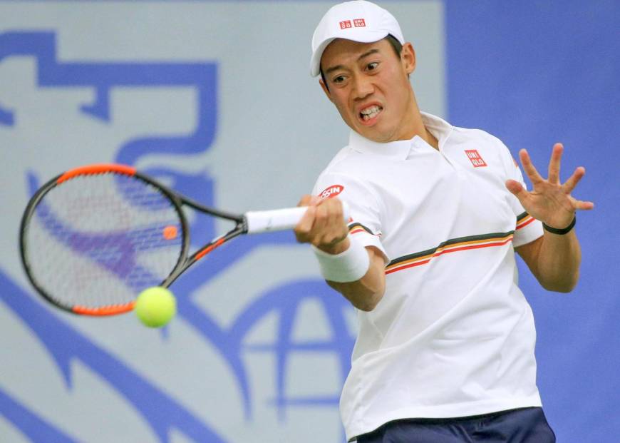 Áo thể thao tennis Uniqlo Nishikori Us open 2018 - 191504