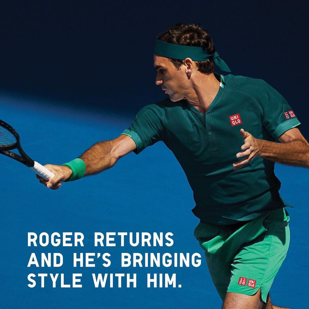 Bộ tennis Uniqlo Federer Doha Open 2021 - 426627