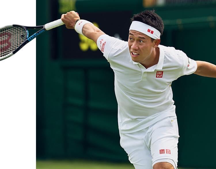 Áo tennis Uniqlo Nishikori Wimbledon 2021 - 427073