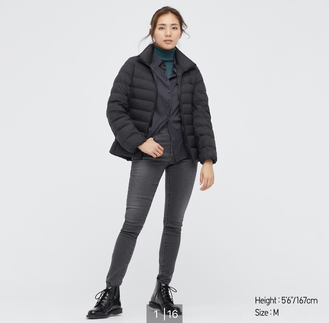 Áo lông vũ Uniqlo nữ siêu nhẹ - 439702 mầu đen 09