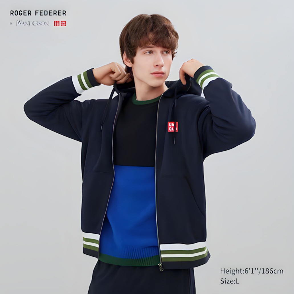 Bộ quần áo nỉ tennis Uniqlo Federer 2023 - 465864