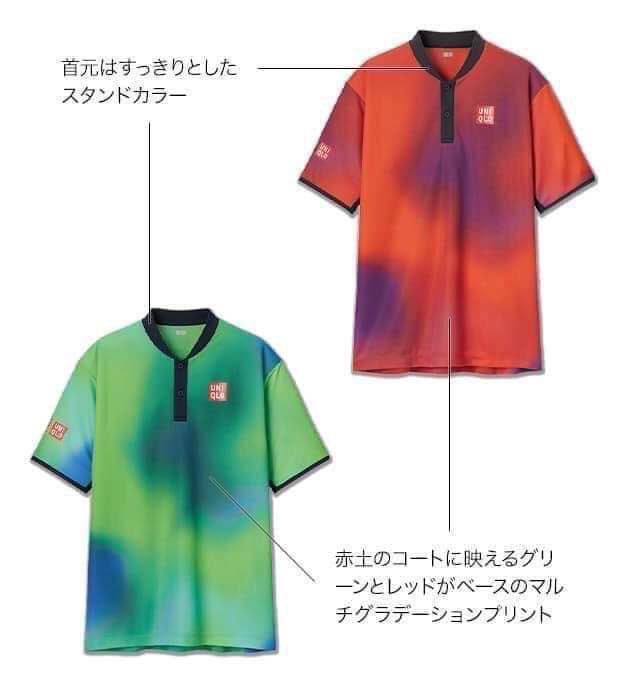 Bộ quần áo thể thao tennis, pickleball chính hãng Uniqlo Nishikori Pháp mở rộng 2024 - 461638-461639