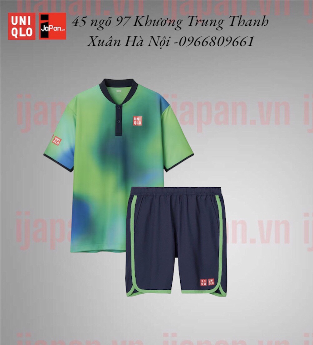Bộ quần áo thể thao tennis, pickleball chính hãng Uniqlo Nishikori Pháp mở rộng 2024 - 461638-461639